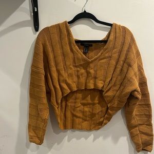Cropped high low sweater